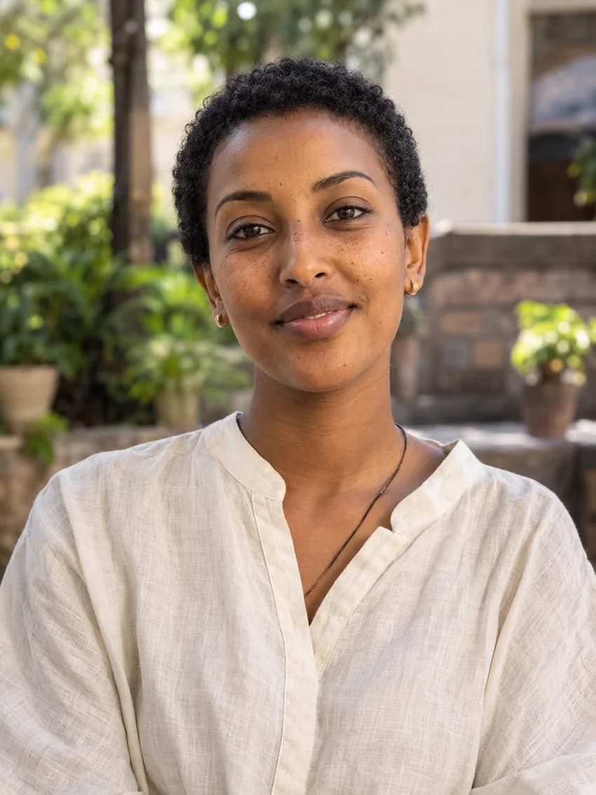 Portrait for a fictional adult demonstration profile